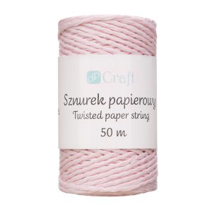 Sznurek papierowy dpCraft skręcany Różowy, 50m